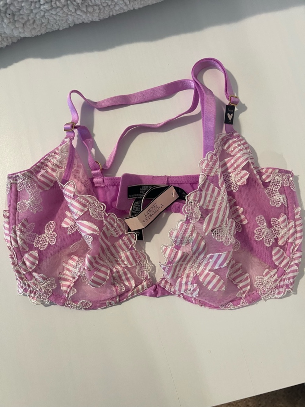 Victoria's Secret Pink Floral Lace Underwire Bra
